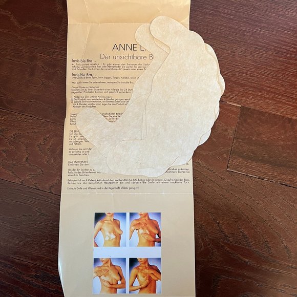 NWT Sexy Lace Adhesive Invisible Bra Breathable Strapless Blackless Bra - Picture 9 of 11